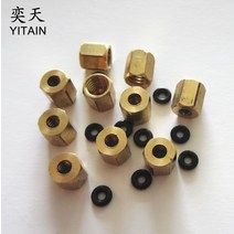 10 pcs 소형/대형 구리 너트 O 링 나사 2*3mm 및 엡손 UV 댐퍼 1390 DX7 DX4 DX5 잉크 튜브 용, 02 big 4x3mm