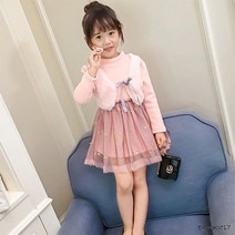 분홍이 조끼리본 샤랄라 쉬폰원피스 캐쥬얼원피스