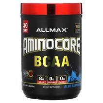 올맥스 아미노코어 BCAA 8G 무설탕 제로카브 블루 라즈베리 0.69lbs 315g, 1병