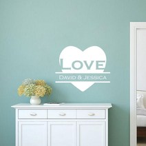 러브 레터링 하트 모양 인테리어 포인트 데코 스티커 C타입 홈 거실 방 벽 월 신혼집 게스트 하우스, 실버/가로 320mm (P000BEBJ000H)