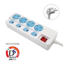 위너스 안전캡 개별절전 멀티탭 개별4구, 1개, 3m