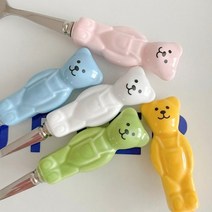 [당일발송] 곰돌이보울 커트러리 수저 포크 빈티지보울 세트구성상품, 크림옐로우