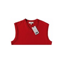 [137352][루이까또즈셔츠] 남성 TURNBURY 비비드 레드 메리노 울 스웨터 조끼 라지 L NEW NWT BIELLA