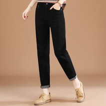 DFMEI 스트레이트 데님 팬츠 하이 웨스트 추동 여성 루즈 핏 와일드 팬츠가 덧대어. 두꺼운 PT6631