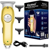 kemei 케메이 바리깡 이발기 남성용 원래 풀 메탈 헤어 트리머 전문, 상자 포함