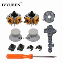 게임 액세사리 교체부품 IVYUEEN 11 in 1 아날로그 스틱 센서 전위차계 + 엄지 스틱 LT RT 트리거 스위치, 06 Yellow White