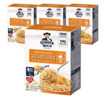 퀘이커 즉석 구운 누룽지 오트밀, 200g, 12개