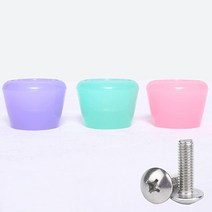 VNAKER PU 고무 롤러 스케이트 토 스토퍼 1쌍 나사 포함 (옐로우), Jelly Pink