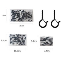 ANYOU 천장 벽 후크 버클 고리 스크류 나사 못A003, 12pcs(1박스)