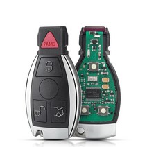 스마트키복사 스마트키고장 자동차디지털키 스마트키개조 KEYYOU-스마트 원격 자동차 키 고리 메르세데스, 03 4 Buttons_01 433MHZ, 1개