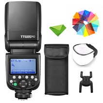 [Godox 정규 대리점] Godox TT685II-C Canon 적용 E-TTL 카메라 플래시 스피드 라이트 2.4G 무선 X 시스템 18000S 고속 동기 TCM 인스턴트 변환 클립 온 스트로브(일본어 매뉴얼 첨부)