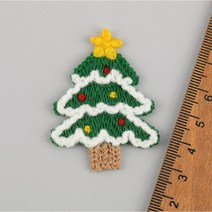 커플 크리스마스 트리 자수 패치 백팩 옷 모자 스카프 장식 DIY 헤어 액세서리 옷 패치, 색깔3