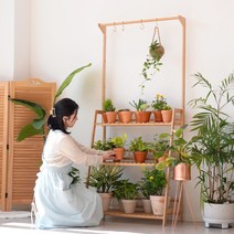 친절한마이쮸 원목 화분거치대 베란다 화분선반 진열대 정리대