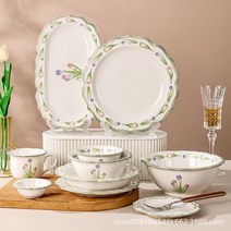 세라믹 수입 유럽풍 예쁜 꽃 그릇 모음 튤립 영국 접시 남대문 프랑스 매장 명품 화소반 일산 일본 쓰임 아울렛 레트로 무자기 브랜드 싸고 사기, 단일사이즈, N