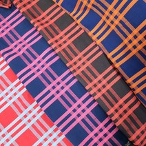원단스토리 버버리체크 면 원단 면체크원단 4종컬러, 네이비 핑크체크