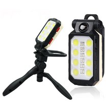 브랜드없음 LED 충전식 멀티 캠핑 작업등 손전등 후레쉬 랜턴 삼각대 아답터 포함, 선택완료