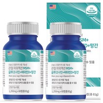 힐링팩토리 관절 파워액션 MSM + 글루코사민 + 비타민D + 망간, 60정, 81g, 2개