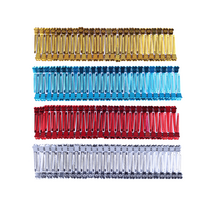 HO 메탈 미용실 집게핀 헤어핀셋 핀컬핀 1줄 50개입, 블루, 50개