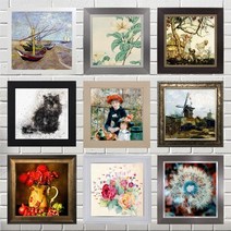 [바보사랑] 판넬형 보석십자수 전용액자 40x40cm, 상품명:13판넬형AT_520골드