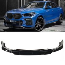 bmw바디킷 for bmw 2020-2022 x6 g06 m sport 프론트 범퍼 립, 검은색