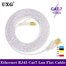 POE 확장기 50M 1m Cat7 이더넷 케이블 플랫 Lan stp 라운드 RJ45 네트워크 CAT7 라우터 모뎀 PC PS4 패치 케이블용 인터넷 코드, 검은색_50m