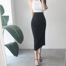 라핏 셔링 져지 스커트
