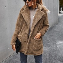 여성 페이크퍼 자켓 코트 인조 모피 우아한 블랙 얽히고 설킨 outwears 가을 따뜻한 봉제 테디 streetwear 모피 솜털 겨울 재킷