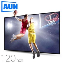 AUN 조명 프로젝터 스크린 120/100/60인치 16:9 반사 직물 홈 시어터ALR 화면 4K 1080P LED/DLP프로젝트, 04 120 inch