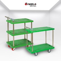 산업용 2단 3단카트/사이즈 미니 소 중 대 /바퀴선택가능/공업용카트/원스토몰, 2단카트, 빨강바퀴