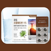 광동 쏘팔메토 쎈115 600mg x 60 로르산 망간 아연 비타민E 열매추출물, 60정, 1개, 60정