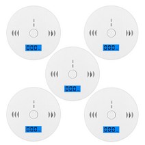 가스누출경보기 이산화탄소 복합가스측정기 검지기 고감도 홈 보안 85db 경고 lcd 광전 독립 co 가스 센서 일산화탄소 중독 경보 감지기, 5pcs 오래된 공동 센서
