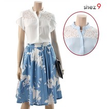 쉬즈넘버나인 로즈 쉬폰 블라우스