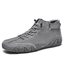 Modern Fashion 남성 하이탑 단화 트랜드 캐주얼 패션 스니커즈 남성 운동화 미끄럼방지 가죽 구두