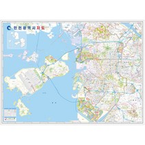 나우맵 인천지도 코팅 정밀 인천광역시 전도 02 세로형, 01. 가로형, 1개