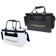 CHALLION 이브이에이 하드 바칸 밑밥통 40CM 낚시대꽂이 2개 기포기홀더 1개, 화이트