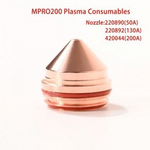 용접 노즐 mpro200 플라즈마 절단기 소모품 220890 220892 420044, 10개, 200a 노즐 420044, 10 Pcs+200A Nozzle 420044
