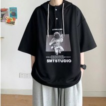 후드 맨투맨 여름 ins 루즈핏 빅사이즈 상의 여름 코디