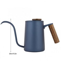 모카포트 인덕션 동주전자 핸드드립 스테인레스 바리스타 expresso 드립 주전자 스틸, 블루 600ml
