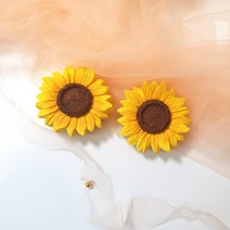 해바라기 차량용 방향제 석고 오너먼트 공작리필오일, 블랙체리, OPP봉투포장