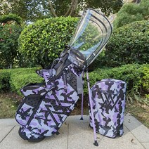 골프가방_ 별이 빛나는 하늘 회색 골프 가방 브래킷 포함 남성 여성 캐디 스포츠 빅 패키지 레인보우, 없음
