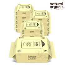 네츄럴오가닉 네츄럴오가닉 아기물티슈 시어버터 엠보싱 휴대용 리필형30매[12팩], 시어버터 엠보싱 휴대용 30매 12팩