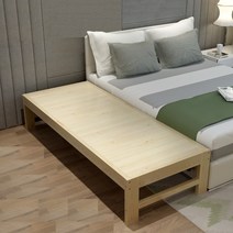 원목 평상 조립식 소형 야외 평상 보조 침대, 200x50 높이맞춤제작