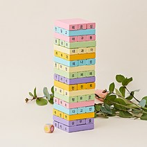 한글 원목블록_단어편(국어 보드게임 칼라블록), 단품