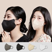 KF80 호프리미엄 마스크 새부리형 숨 쉬기 편한 귀 안아픈 컬러 마스크 블랙 화이트 그레이 베이지 30매/60매/90매 (1팩 5매입), [프리미엄] KF80 베이지 90매
