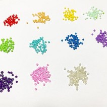와컴 크런치 슬라임 재료 비즈 공예 칼라씨드비즈 3mm 11종 (15ml), 진노랑