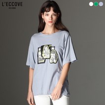 레코브 레코브(LECCOVE) 트리플 프린팅 티셔츠 (택가격:10000원)