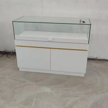 유리 진열장 쇼케이스 쥬얼리 전시 미술 박물관 소장, 조명 100x50x90 백색