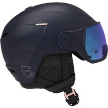 스노보드 헬멧SALOMON (살로몬) 스키 헬멧 스노우 보드 헬멧 2020-21 년 모델 여성 ICON LT VISOR (아이콘, 01 등나무 네이비_01 M