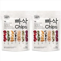 부각 원물간식 영양간식 컬러푸드 빠삭칩 200g, 빠삭칩 200g 2개