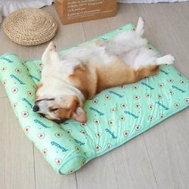 웰시코기 강아지 여름철 쿨매트 방석 깔개 반려동물 시원한, 바나나 S